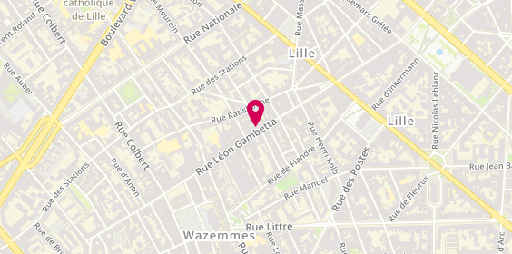 Plan de Agi Immobilier, 210 Rue Léon Gambetta, 59000 Lille