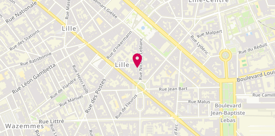Plan de JLW Immobilier, 36 Bis Rue Nicolas Leblanc, 59000 Lille