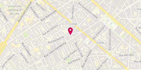 Plan de Cabinet Choquet Immobilier, 98 Rue Masséna, 59000 Lille