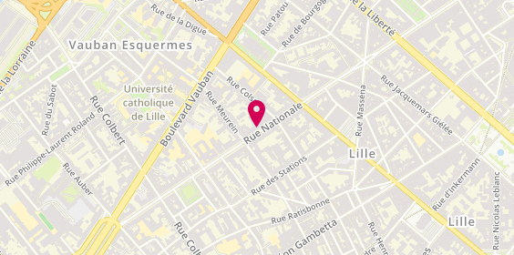 Plan de Faelens Immobilier, 214 Rue Nationale, 59000 Lille