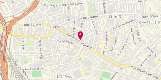Plan de Clubim, 205 Rue Pierre Legrand, 59800 Lille