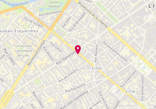 Plan de Cabinet Glv Immobilier, 118 Rue de Solferino, 59000 Lille