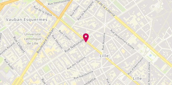 Plan de GLV Immobilier - Agence immobilière LILLE, 118 Rue Solférino, 59800 Lille