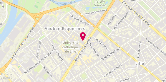 Plan de Université Catholique de Lille, 60 Boulevard Vauban, 59800 Lille