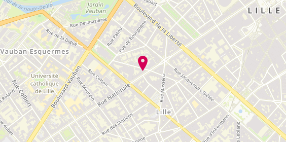 Plan de Agence immobilière Etude Immo Lille, 156 Rue Nationale, 59800 Lille