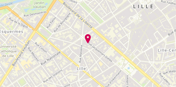 Plan de Rijsel Immobilier, 65 Rue Jacquemars Giélée, 59000 Lille