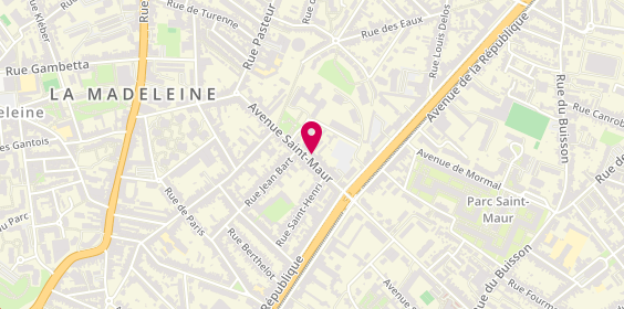 Plan de Agence Veronique Fontaine, 25 avenue Saint-Maur, 59110 La Madeleine
