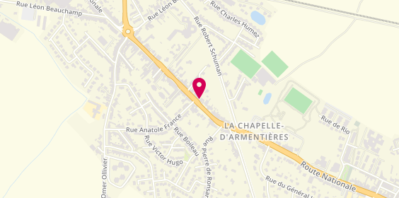 Plan de Sandrine VIDALLET Immobilier, 185 Route Nationale, 59930 La Chapelle-d'Armentières