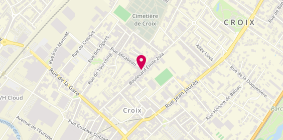 Plan de Agence de Croix - Zola Immobilier, 113 Bis Boulevard Emile Zola, 59170 Croix