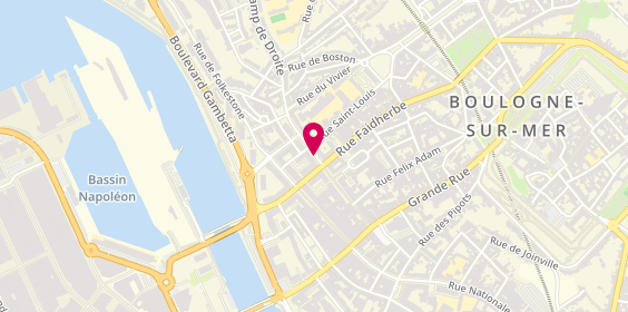 Plan de Agence Duhamel, 81 Rue Adolphe Thiers, 62200 Boulogne-sur-Mer