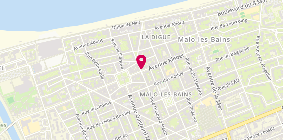 Plan de INOVIMO Malo-Les-Bains, 15 avenue Kléber, 59240 Dunkerque