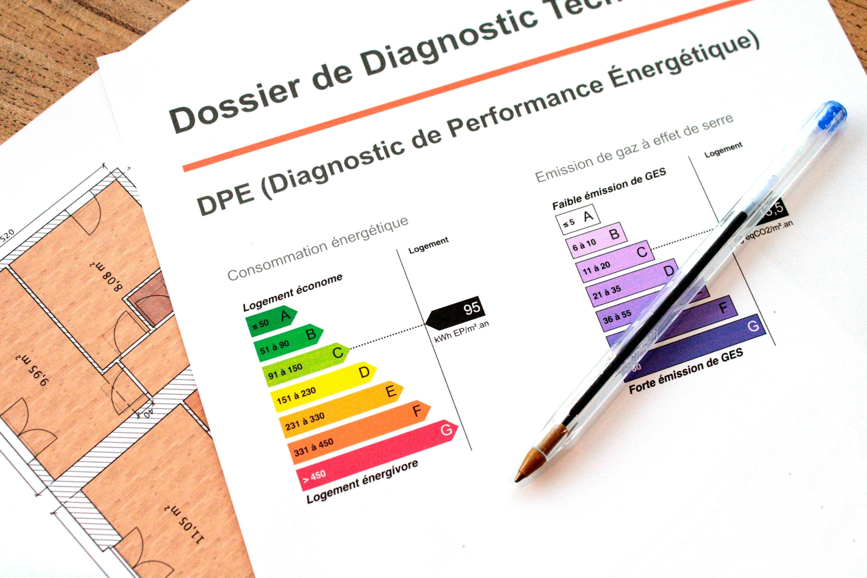 Étiquette DPE affichant une classe énergétique sur une annonce immobilière