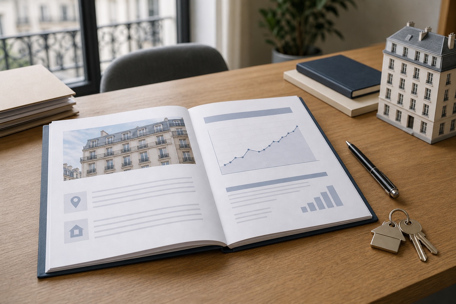 Rapport d'estimation immobilière avec photos du bien et prix comparables
